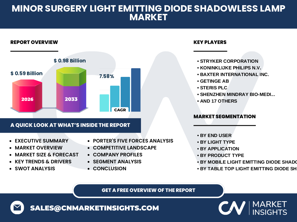 Minor Surgery Light Emitting Diode (LED) Shadowless Lamp Market